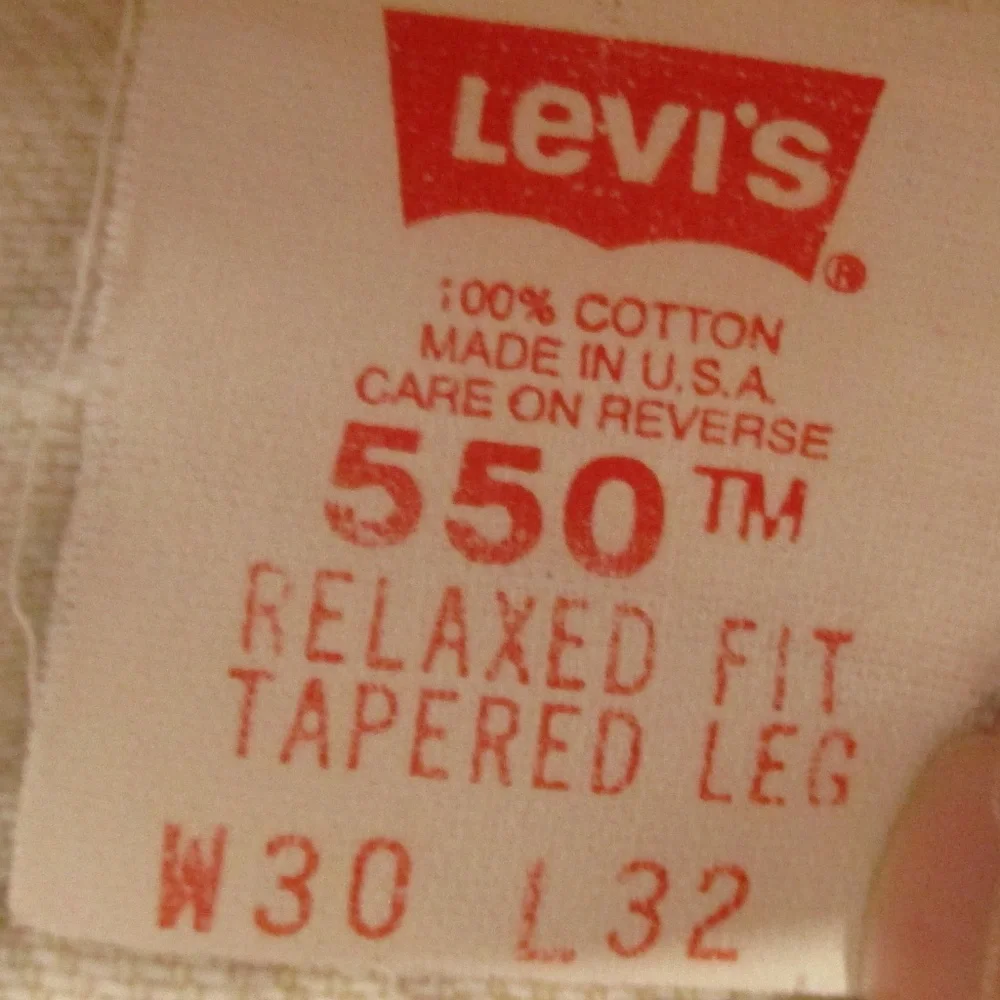 Levi's Vintage 80s Orange Tab Jeans Men 30x29 Beige 550 Relaxed Tapered Made USA - Picture 7 of 9